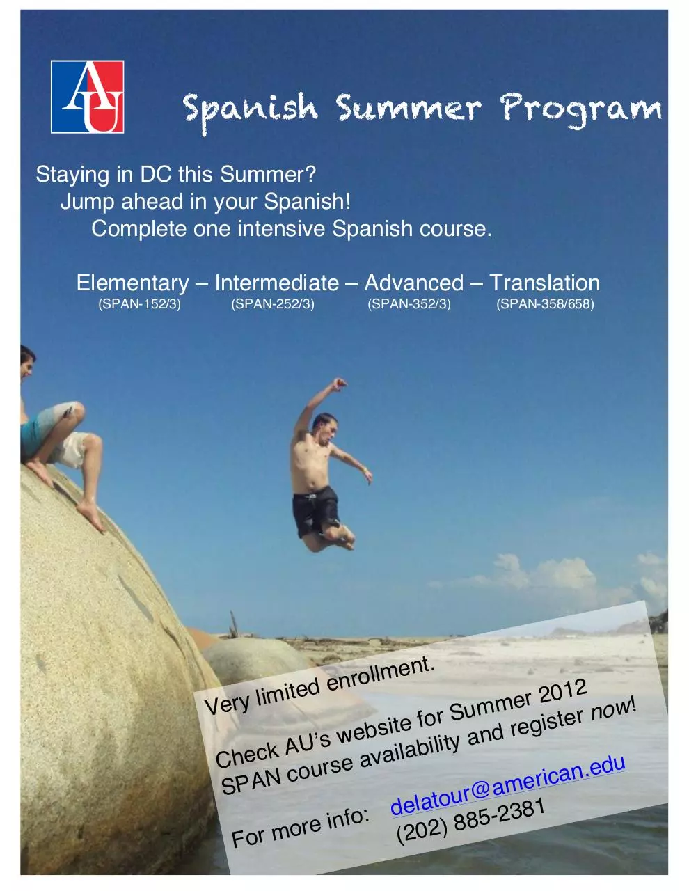 Page 1 of 1, summer spanish flyer