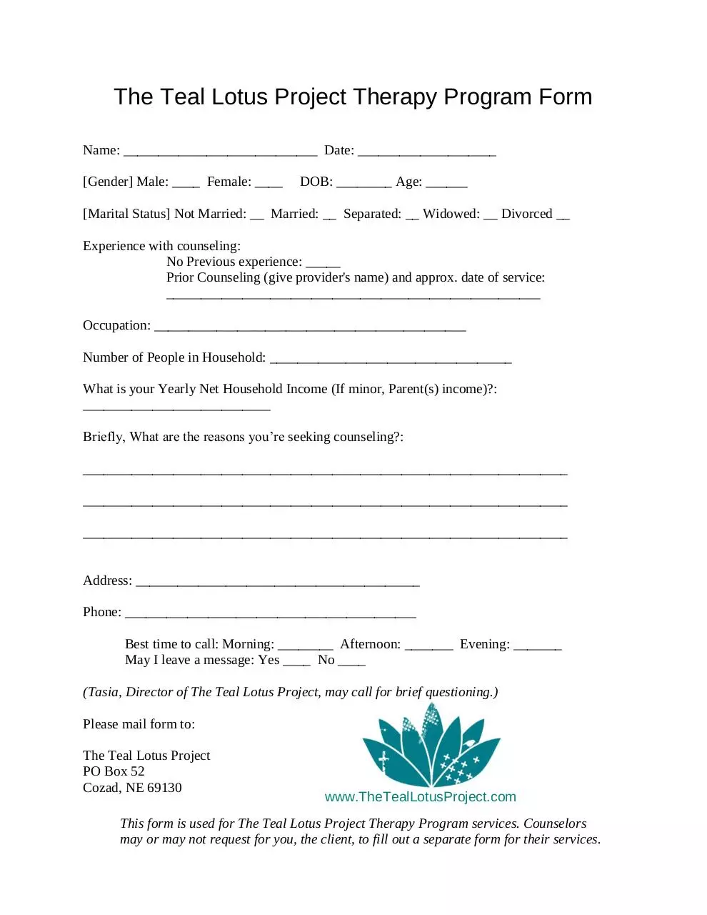 Page 2 of 2, ApplicationTLPTherapy