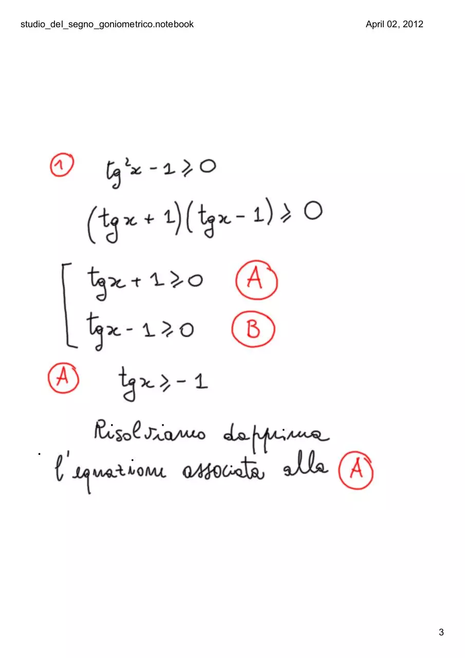 Page 3 of 13, Studio del segno goniometrico
