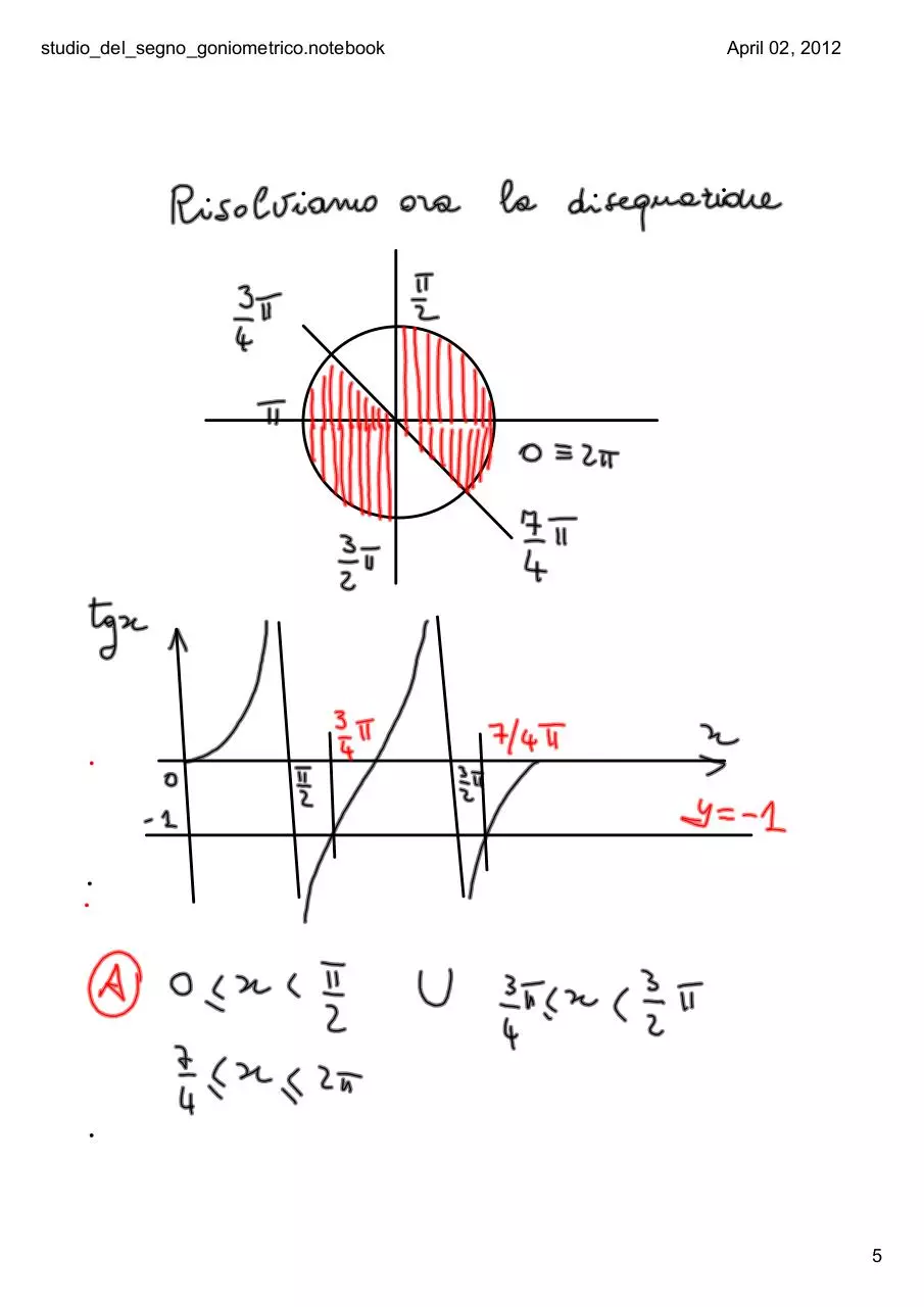 Page 5 of 13, Studio del segno goniometrico