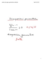 Page 1, Studio del segno goniometrico