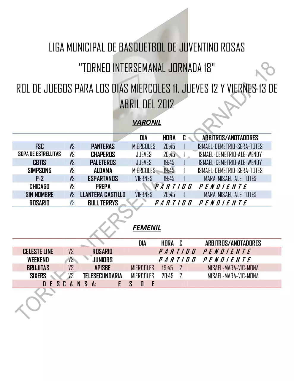 Page 1 of 1, JORNADA18