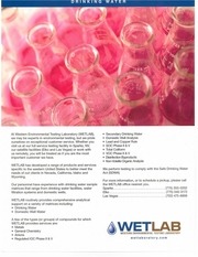 Page 1, WETLAB Drinking Water