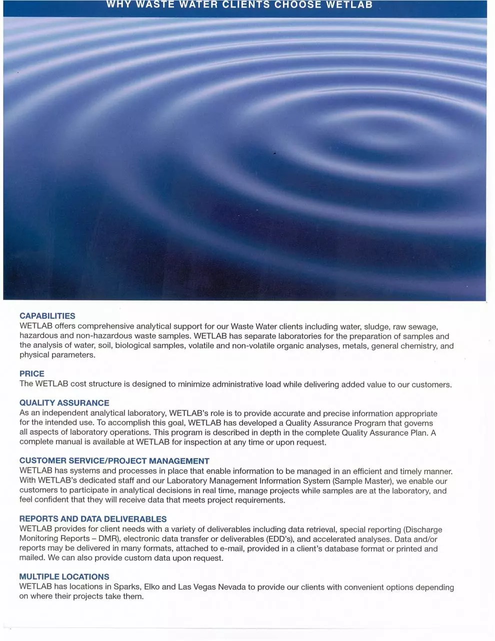 Page 2 of 2, WETLAB Wastewater