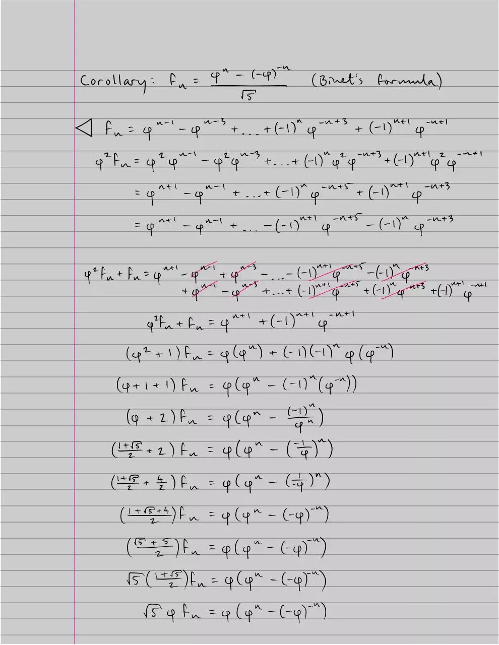 Page 1 of 2, Phibonacci Corollary