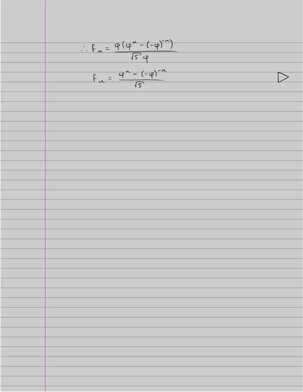 Page 2 of 2, Phibonacci Corollary
