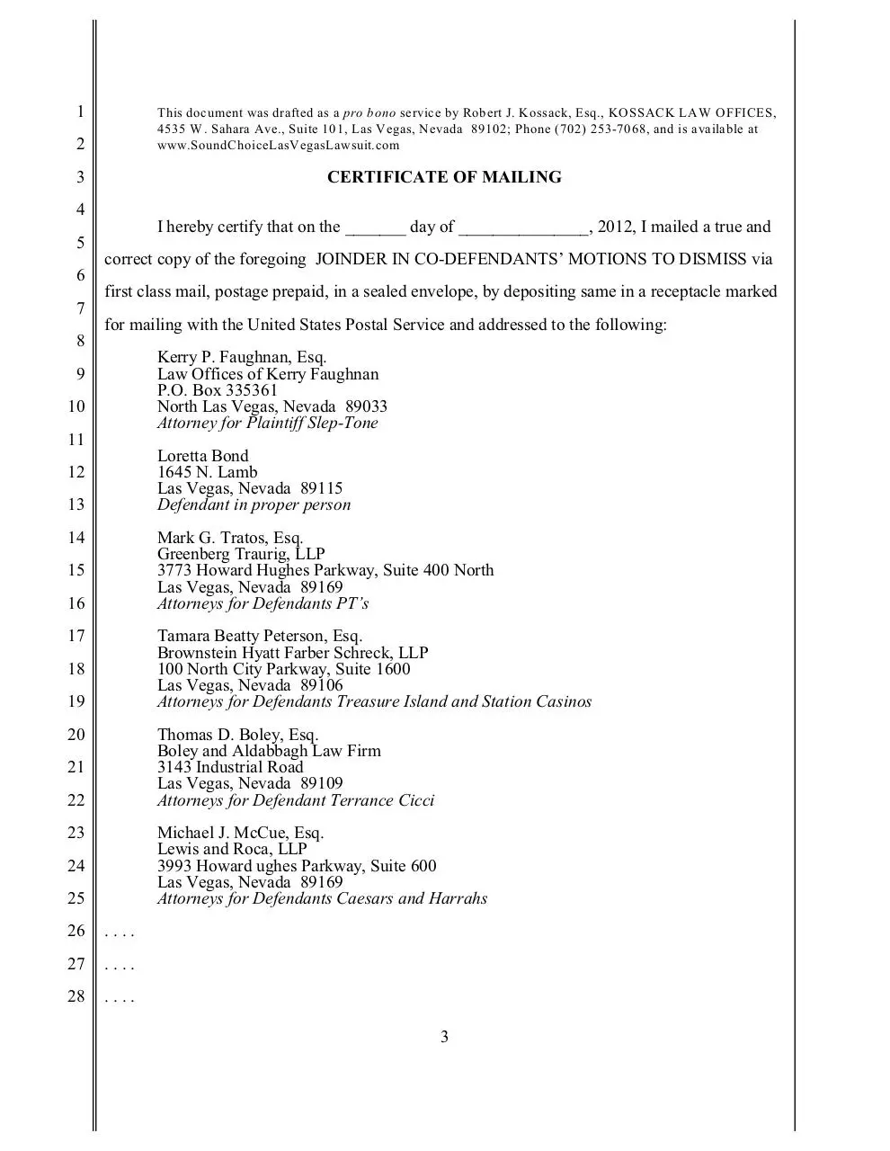 Page 3 of 4, GENERIC MOTION TO DISMISS