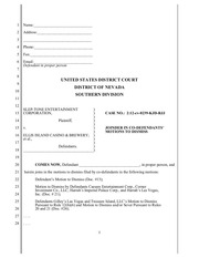 Page 1, GENERIC MOTION TO DISMISS