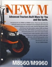 Page 3, Kubota New Tier Euro IV M60 Series M 8560 and M 9960 Brochure