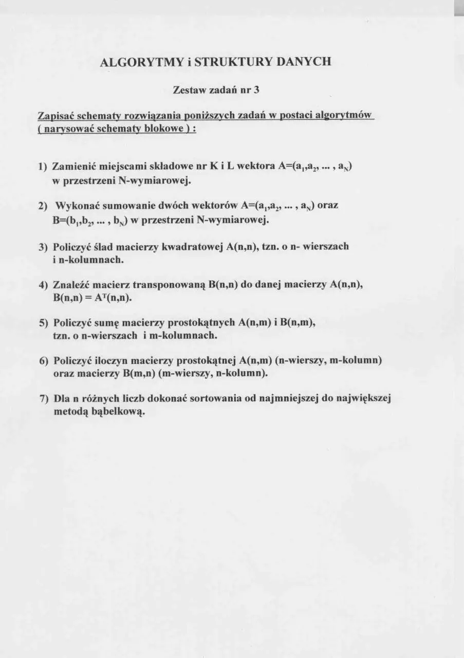 Page 1 of 1, zestaw zadań nr 3