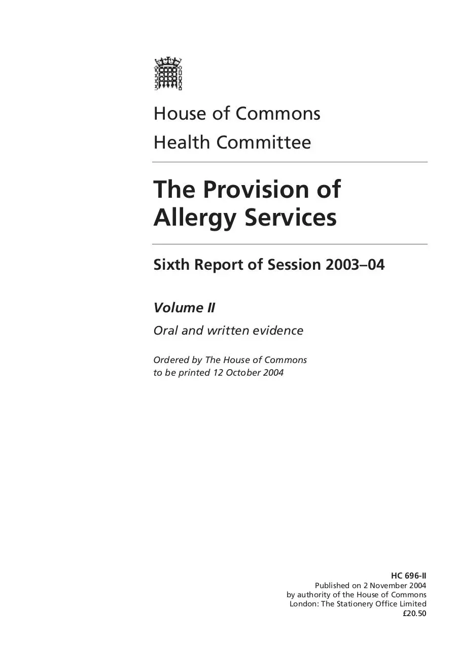 Page 1 of 214, vol2 provision of allergy services
