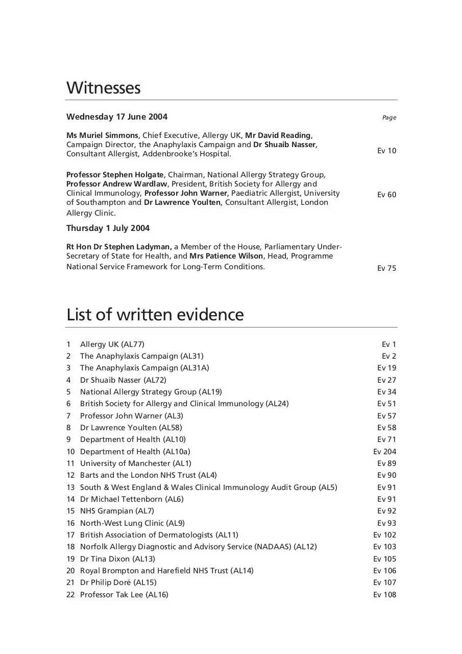 Page 3 of 214, vol2 provision of allergy services