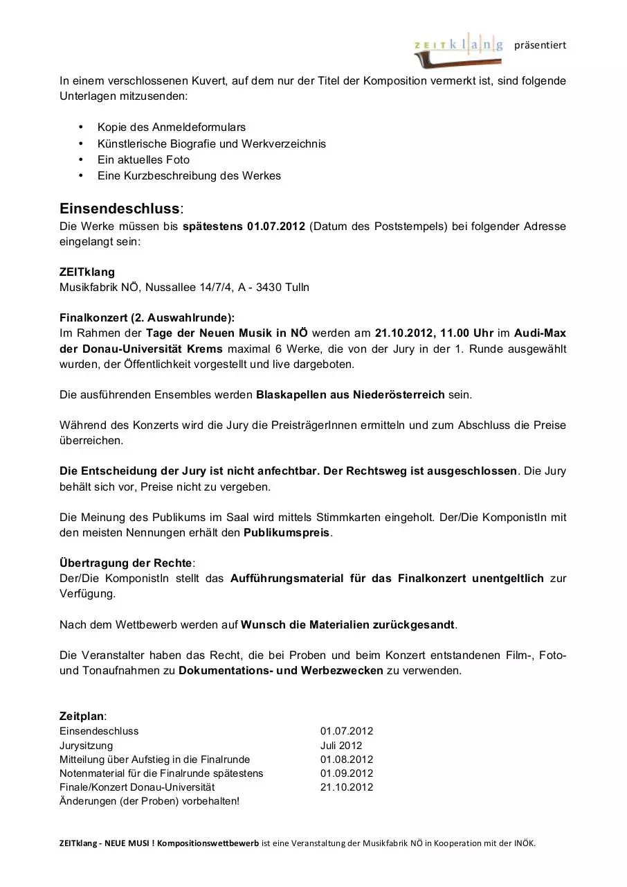 Page 3 of 4, Kompositionswettbewerb Blasmusik Ausschreibung