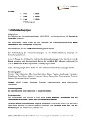 Page 2, Kompositionswettbewerb Blasmusik Ausschreibung