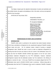 Page 2, PT's Reply to Response to PT's Motion to Dismiss