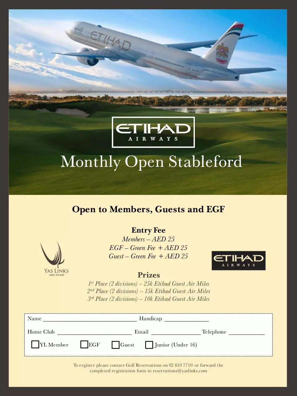 Page 1 of 1, Etihad Monthly Open Stableford