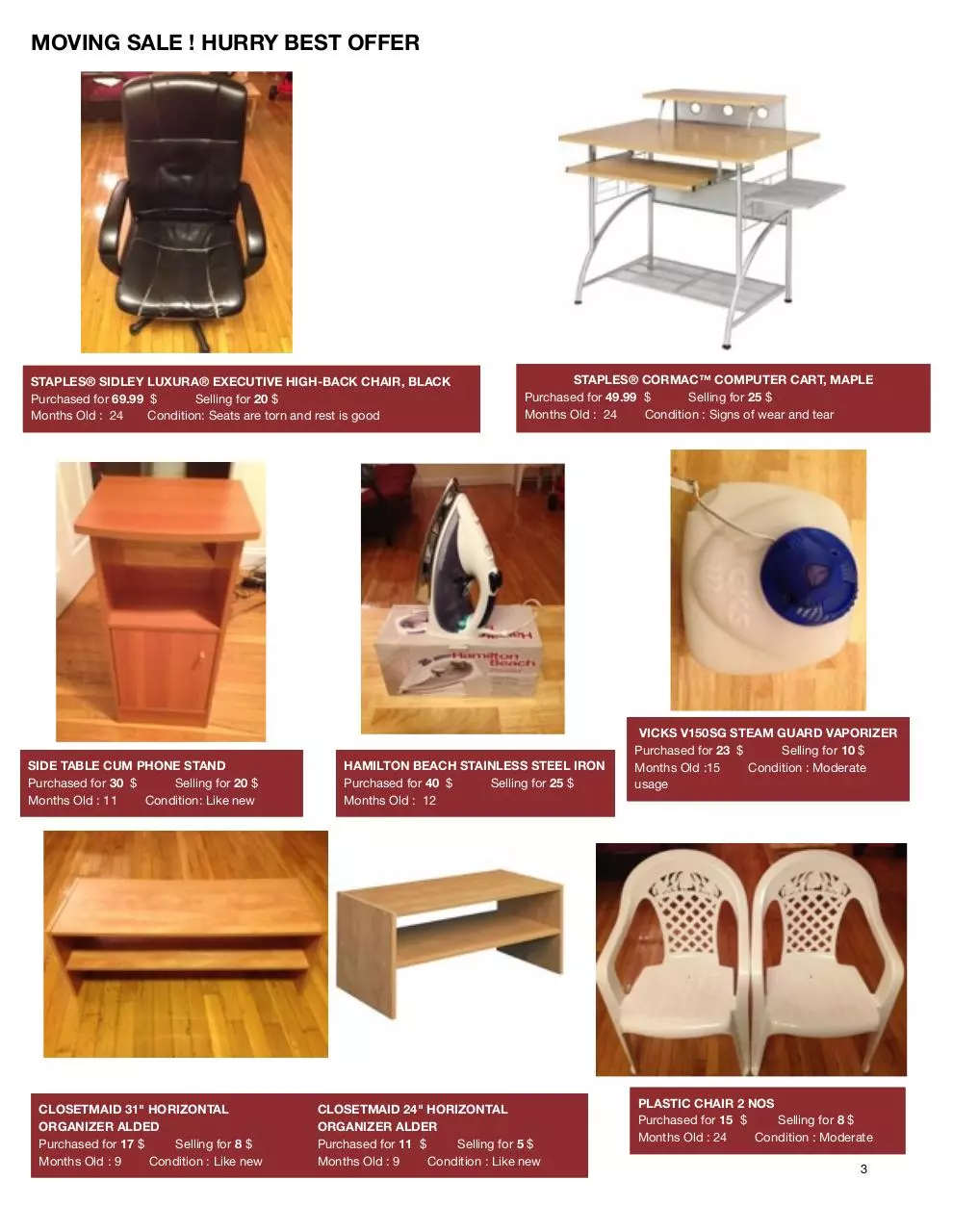 Page 3 of 3, Selling Furnitures PDF