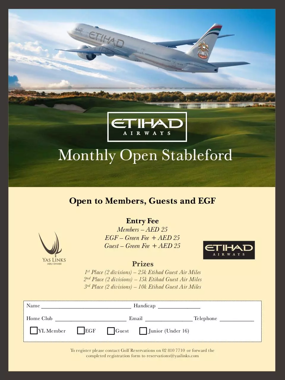 Page 1 of 1, Etihad Monthly Open Stableford