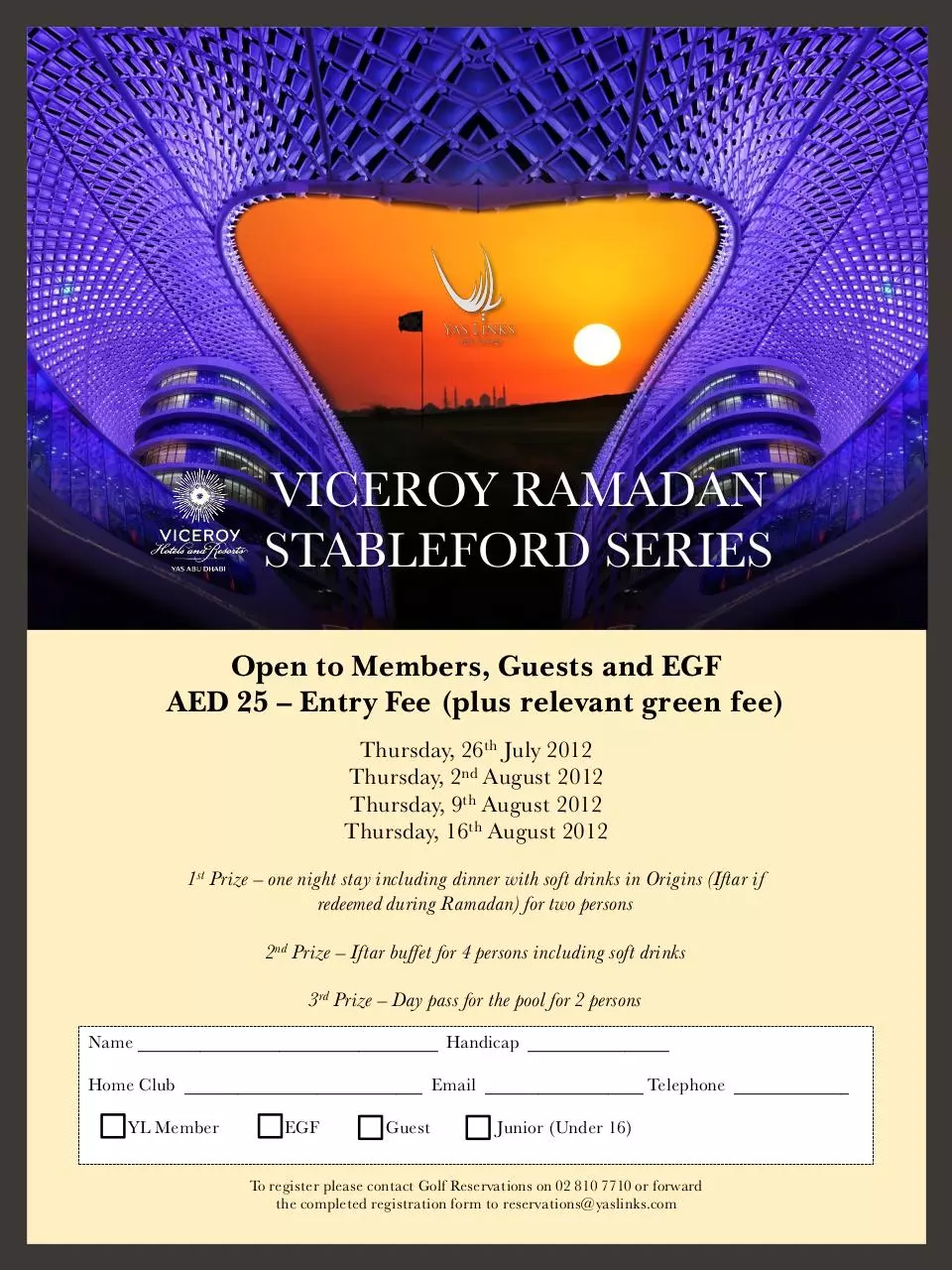 Page 1 of 1, Viceroy Ramadan Stableford Series