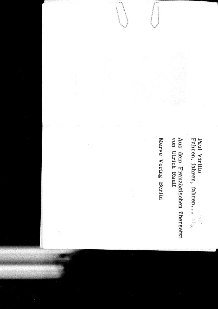 Page 1 of 18, Virilio Fahrzeug 1