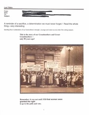 Page 1, What the women did for us, VOTE!