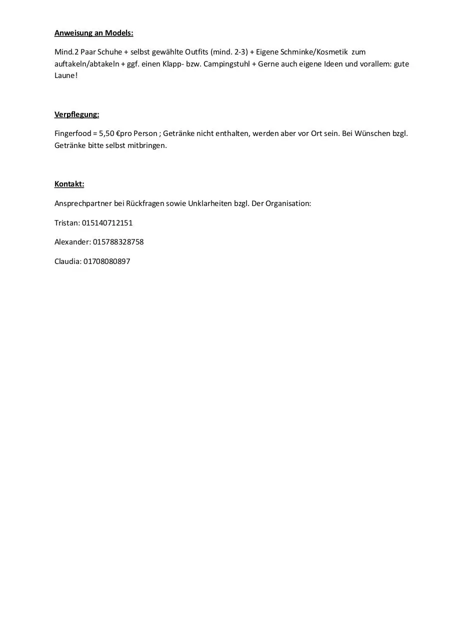 Page 2 of 2, Merkblatt zum Photoshooting