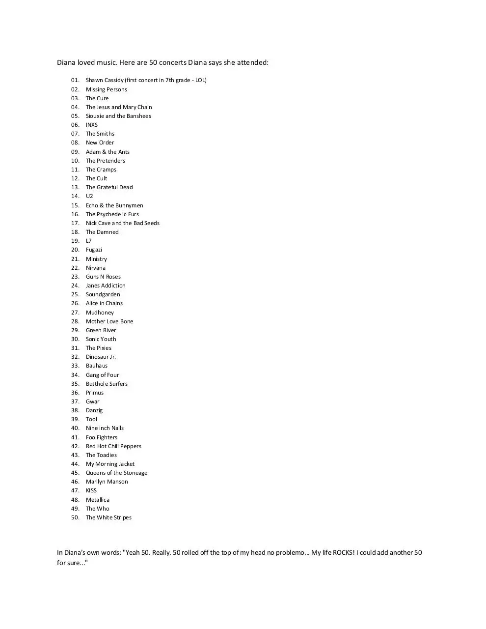 Page 1 of 1, CMQR DianasConcerts