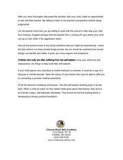 Page 3, Report 1 What to Do if Your Child is Accused of Being a Bully
