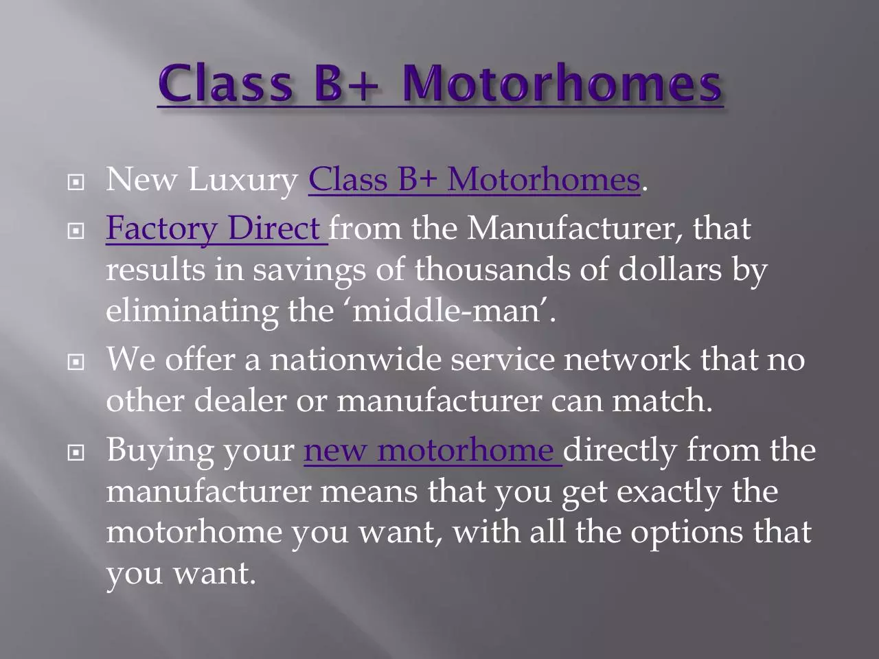 Page 3 of 14, ClassBMotorhomesPresentation