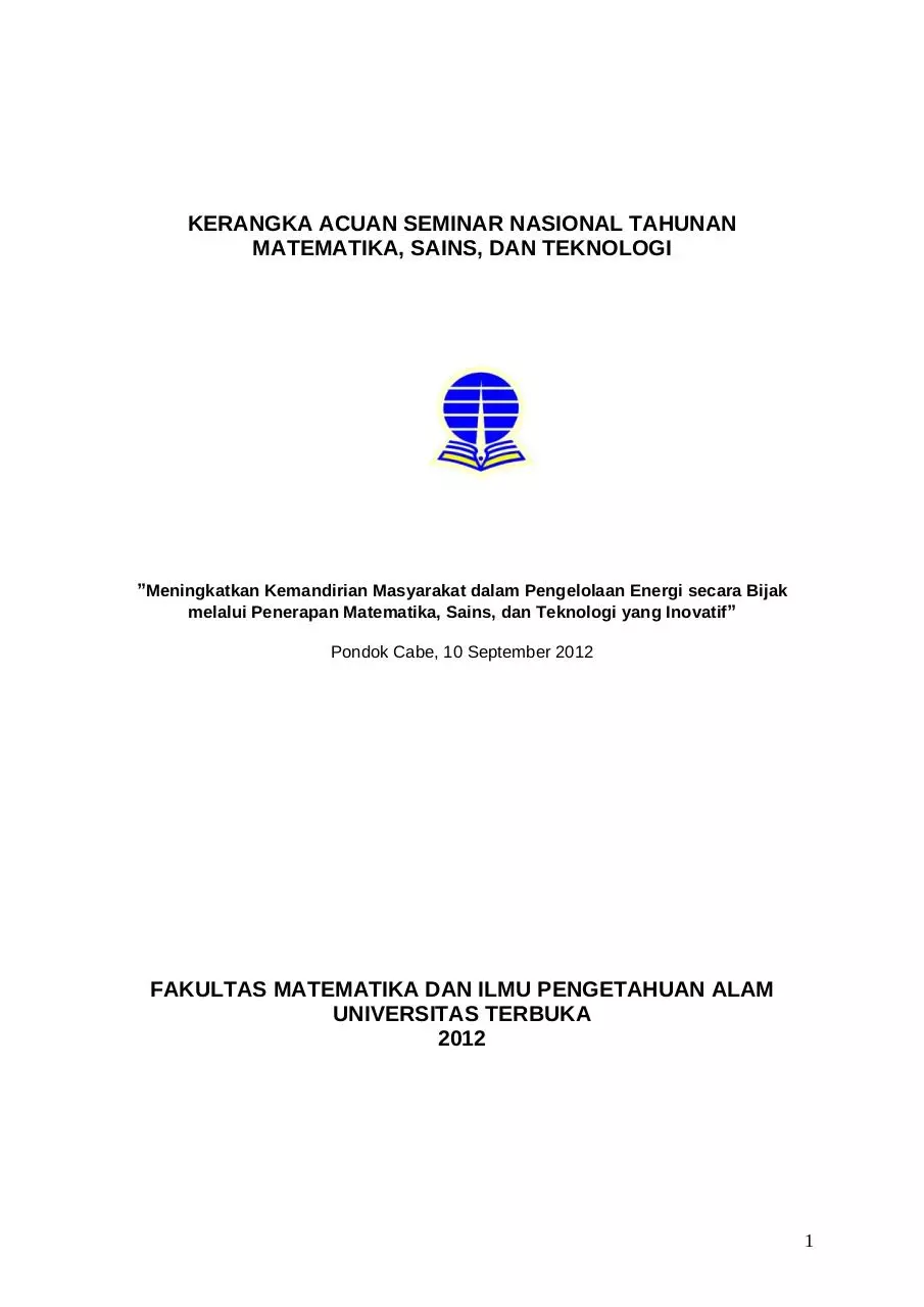 Page 1 of 3, TOR Semnas Final 2012 100512