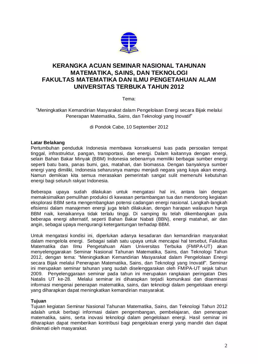 Page 2 of 3, TOR Semnas Final 2012 100512