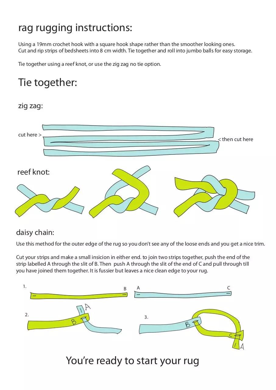 Page 1 of 6, How to Crochet a rag rug