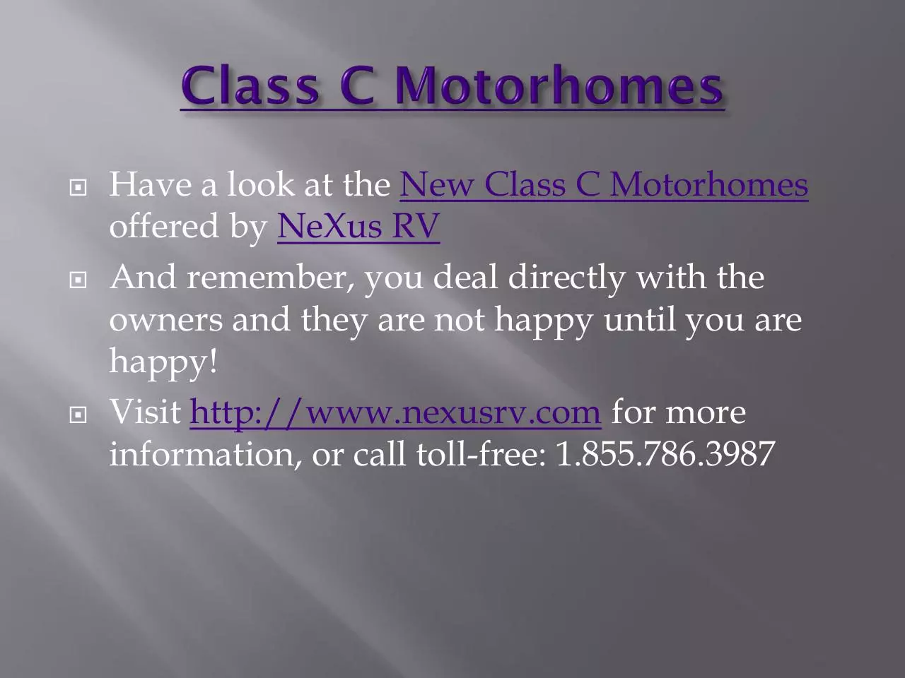 Page 4 of 17, ClassCMotorhomesPresentation