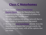 Page 3, ClassCMotorhomesPresentation