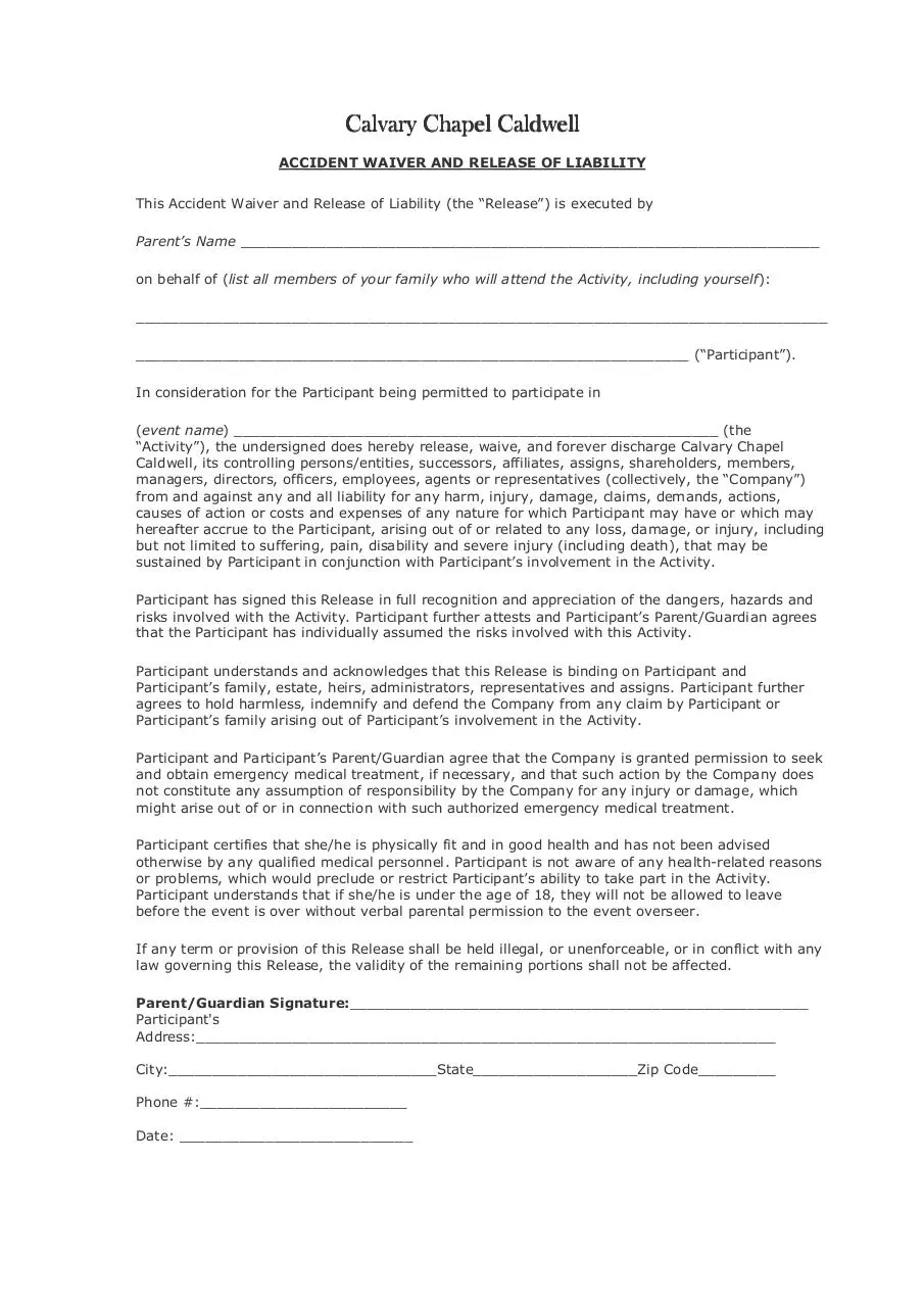 Page 1 of 1, ReleaseofLiabilityWaiverCCOC