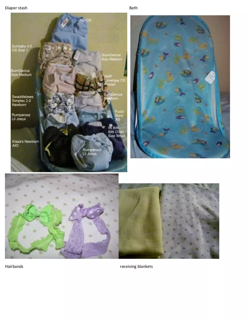 Page 1 of 11, baby stash