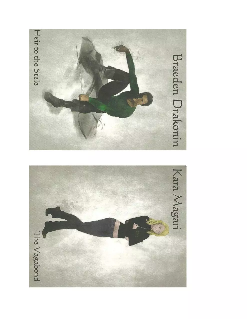 Page 1 of 1, Litchgate Character cards