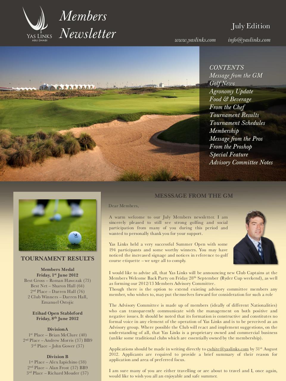 July 2012 Members Newsletter.pdf - page 1/8
