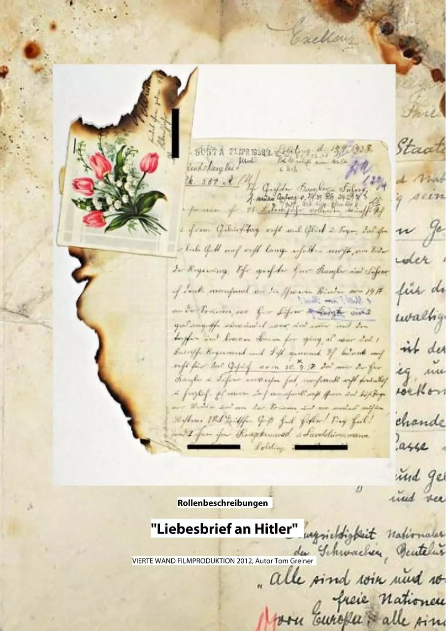 Page 1 of 4, Liebesbrief an Hitler Rollenbeschreibungen