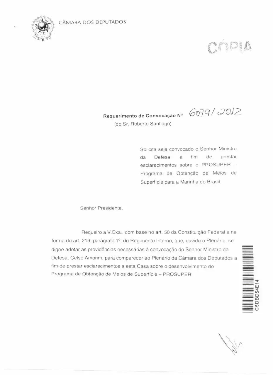 Page 1 of 7, 20120905 RequerimentoDeConvocação