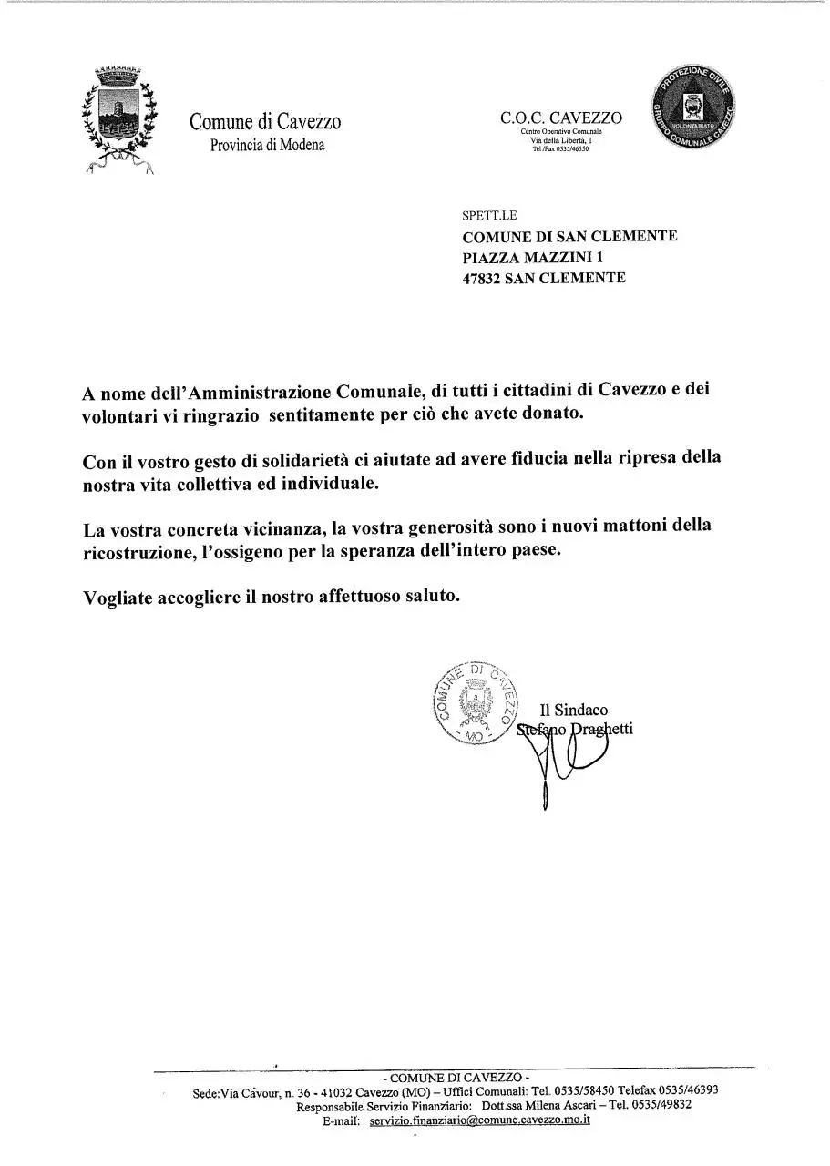 Page 1 of 1, Comune di Cavezzo