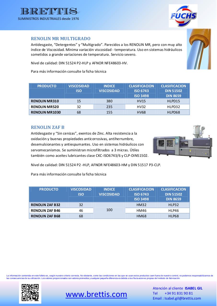 Document preview BRETTIS gama HIDRAULICOS RENOLIN.pdf - page 4/5