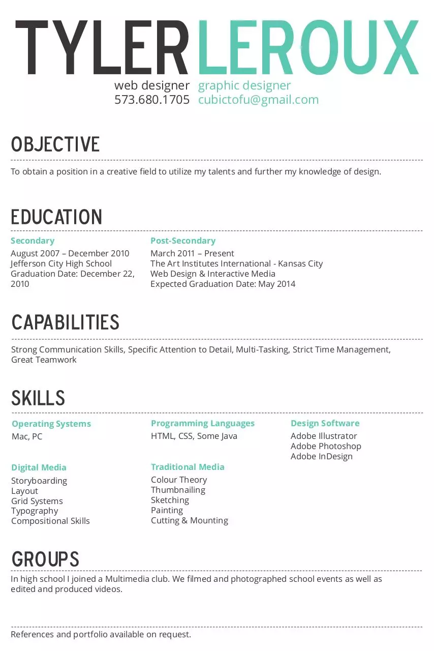 Document preview - leroux_resume_2012.pdf - Page 1/1