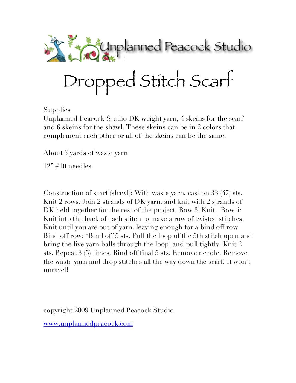 Document preview Dropped Stitch Scarf.pdf - page 1/1