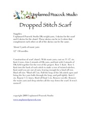 dropped stitch scarf