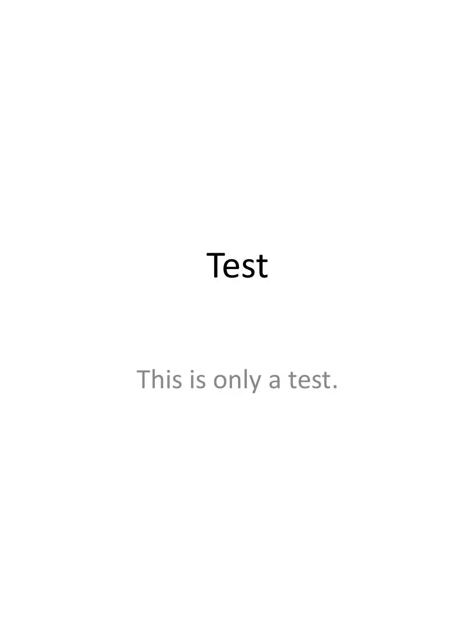 Page 1 of 1, Test