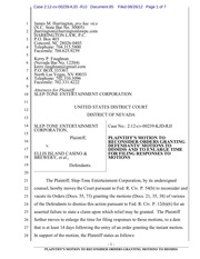 Page 1, 85 Slep Tone's Motion to Reconsider Order