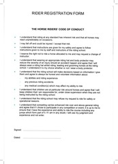 Page 2, BEC Riders Form