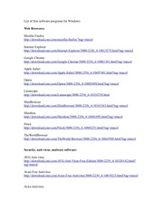 Page 1, List of Free Computer Software