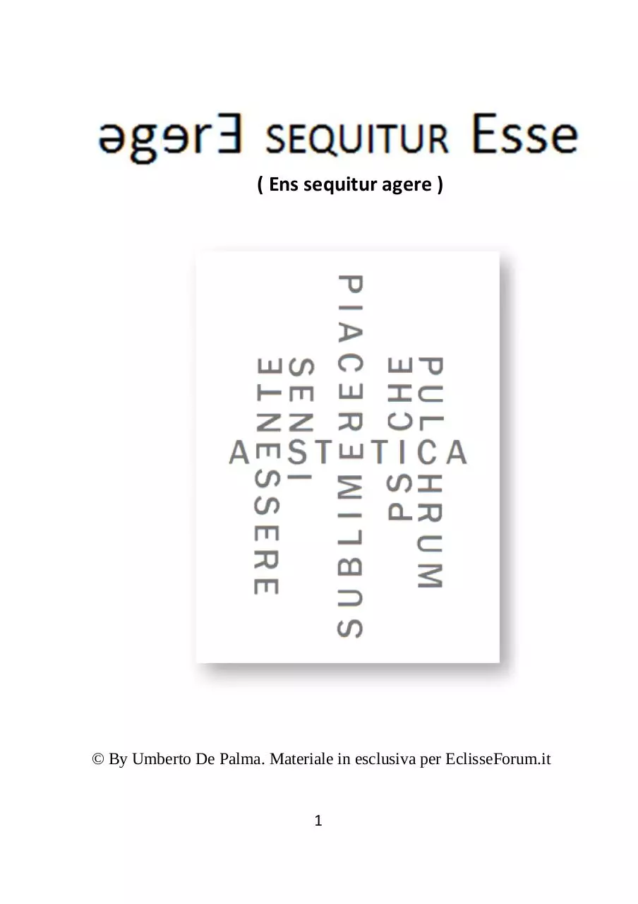 Page 1 of 54, Agere sequitur esse, ens sequitur agere.